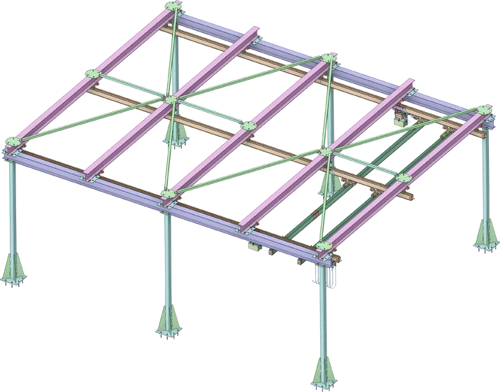 Overhead bridge crane structural model preview