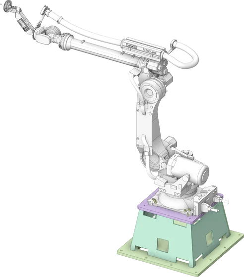 Robot support riser engineering model, view one preview